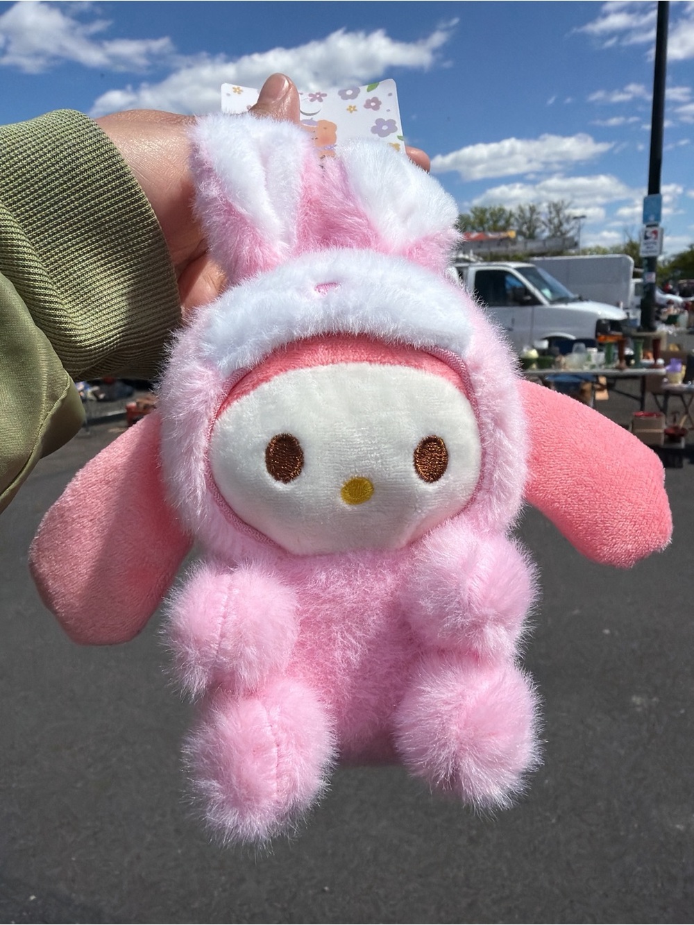 Pink Plush Bunny Kids Backpack Plush Bag - My Melody Style